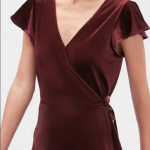 Banana republic velvet wrap top unworn with tags